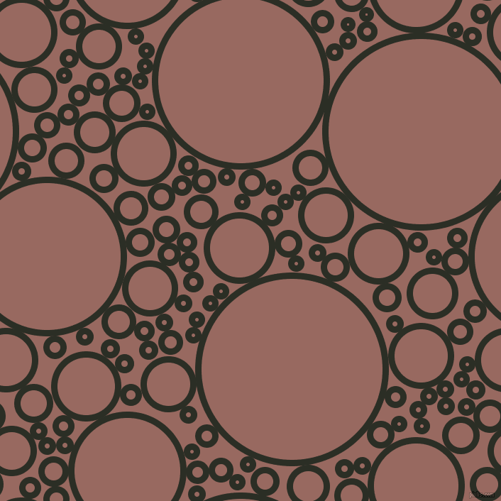 bubbles, circles, sponge, big, medium, small, 9 pixel line width, Rangoon Green and Dark Chestnut circles bubbles sponge soap seamless tileable