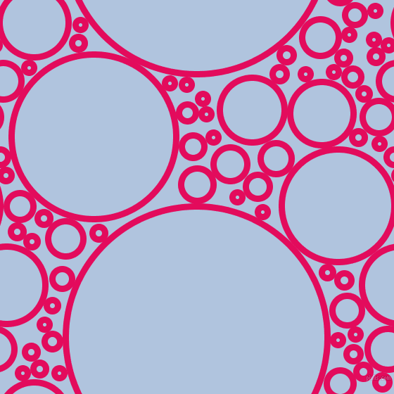 bubbles, circles, sponge, big, medium, small, 9 pixel line width, Razzmatazz and Light Steel Blue circles bubbles sponge soap seamless tileable