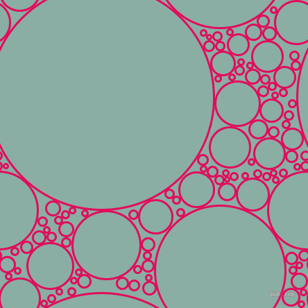 bubbles, circles, sponge, big, medium, small, 3 pixel line width, Razzmatazz and Sea Nymph circles bubbles sponge soap seamless tileable