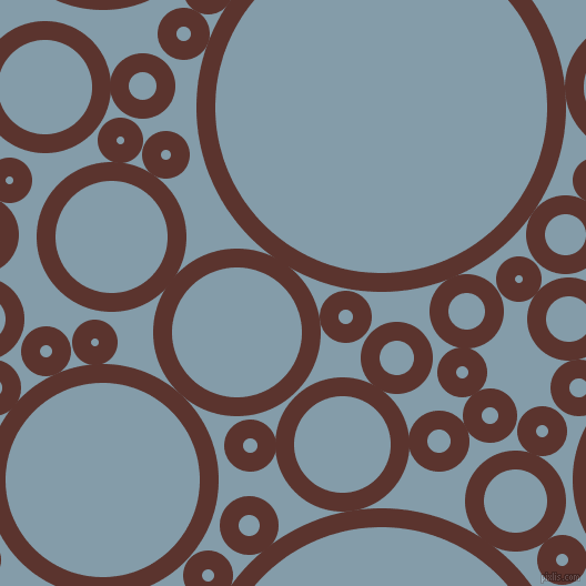 bubbles, circles, sponge, big, medium, small, 17 pixel line width, Redwood and Bali Hai circles bubbles sponge soap seamless tileable