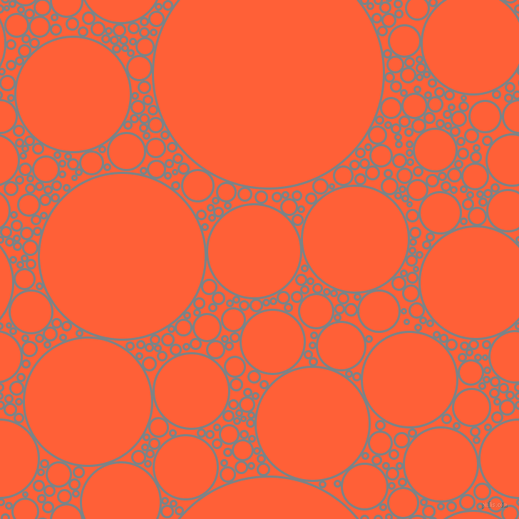 bubbles, circles, sponge, big, medium, small, 3 pixel line width, Regent Grey and Outrageous Orange circles bubbles sponge soap seamless tileable