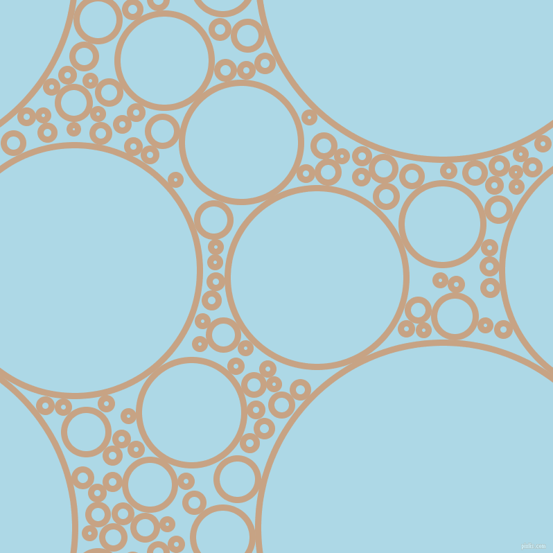 bubbles, circles, sponge, big, medium, small, 9 pixel line width, Rodeo Dust and Light Blue circles bubbles sponge soap seamless tileable