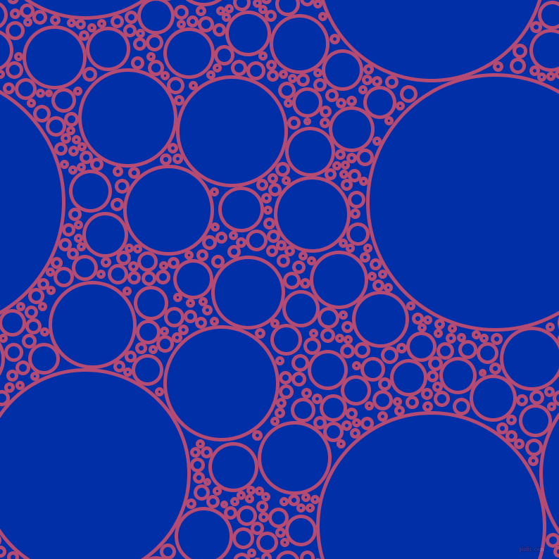 bubbles, circles, sponge, big, medium, small, 5 pixel line width, Royal Heath and International Klein Blue circles bubbles sponge soap seamless tileable