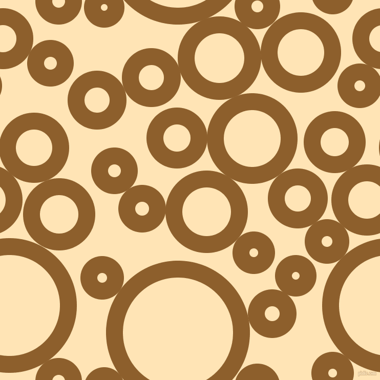 bubbles, circles, sponge, big, medium, small, 33 pixel line width, Rusty Nail and Moccasin circles bubbles sponge soap seamless tileable