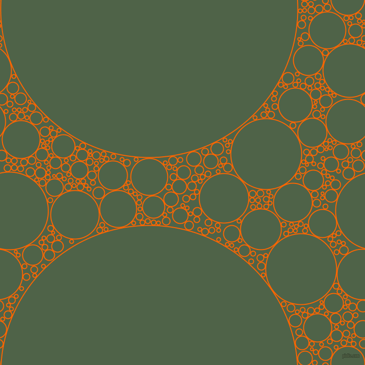 bubbles, circles, sponge, big, medium, small, 2 pixel line width, Safety Orange and Tom Thumb circles bubbles sponge soap seamless tileable