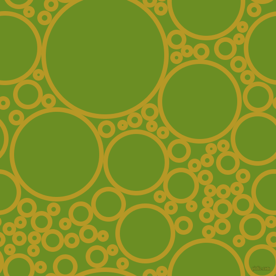 bubbles, circles, sponge, big, medium, small, 9 pixel line width, Sahara and Olive Drab circles bubbles sponge soap seamless tileable