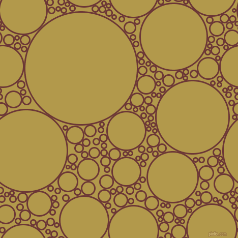 bubbles, circles, sponge, big, medium, small, 3 pixel line width, Sanguine Brown and Husk circles bubbles sponge soap seamless tileable