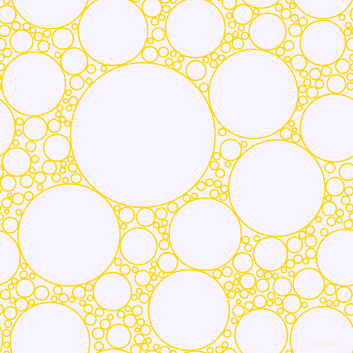 bubbles, circles, sponge, big, medium, small, 2 pixel line width, School Bus Yellow and Magnolia circles bubbles sponge soap seamless tileable