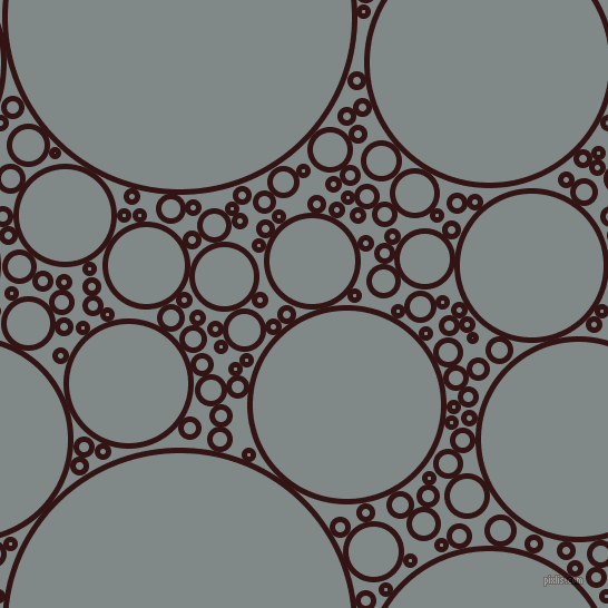 bubbles, circles, sponge, big, medium, small, 5 pixel line width, Seal Brown and Oslo Grey circles bubbles sponge soap seamless tileable