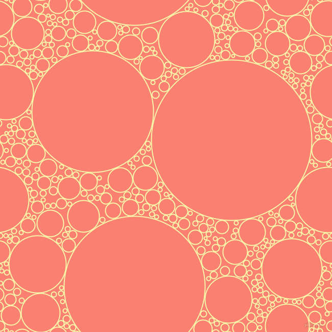 bubbles, circles, sponge, big, medium, small, 2 pixel line width, Shalimar and Salmon circles bubbles sponge soap seamless tileable