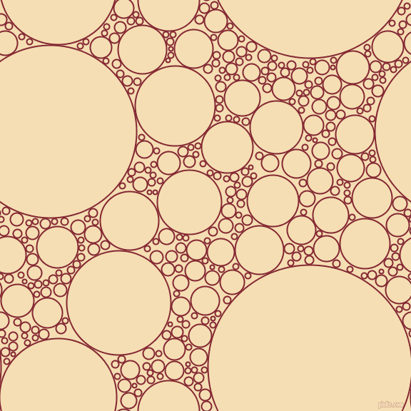 bubbles, circles, sponge, big, medium, small, 2 pixel line width, Shiraz and Wheat circles bubbles sponge soap seamless tileable