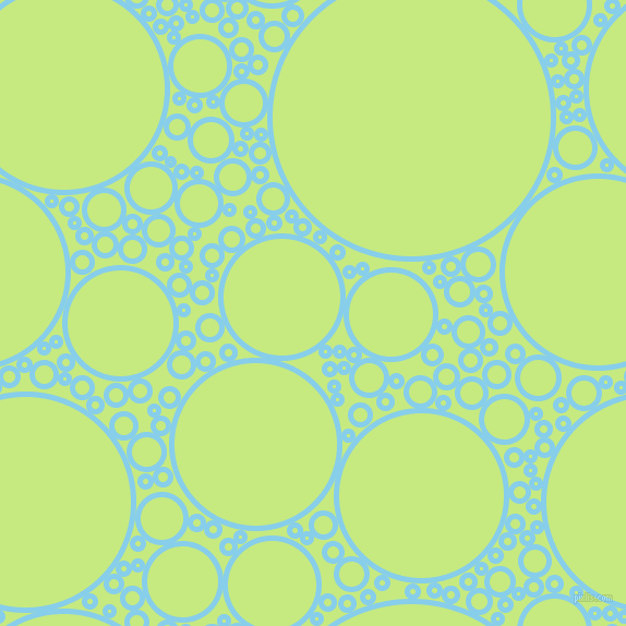bubbles, circles, sponge, big, medium, small, 5 pixel line width, Sky Blue and Sulu circles bubbles sponge soap seamless tileable