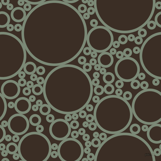 bubbles, circles, sponge, big, medium, small, 9 pixel line width, Spanish Green and Sambuca circles bubbles sponge soap seamless tileable
