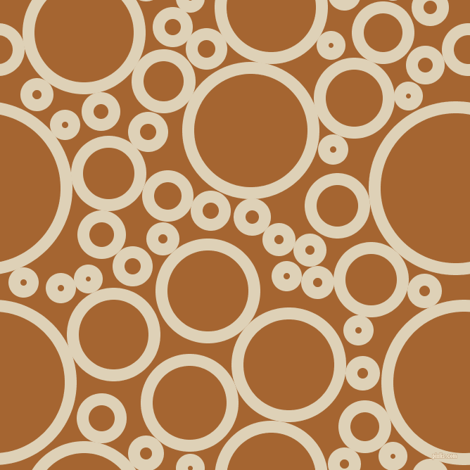bubbles, circles, sponge, big, medium, small, 17 pixel line width, Spanish White and Mai Tai circles bubbles sponge soap seamless tileable