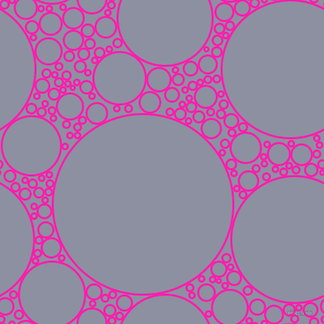 bubbles, circles, sponge, big, medium, small, 3 pixel line width, Spicy Pink and Manatee circles bubbles sponge soap seamless tileable