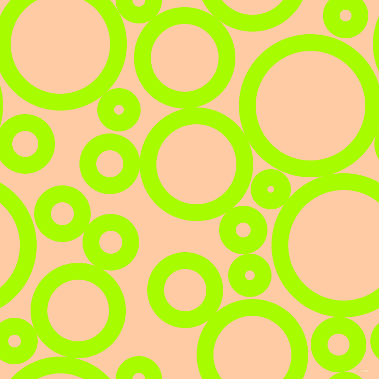 bubbles, circles, sponge, big, medium, small, 33 pixel line width, Spring Bud and Peach circles bubbles sponge soap seamless tileable