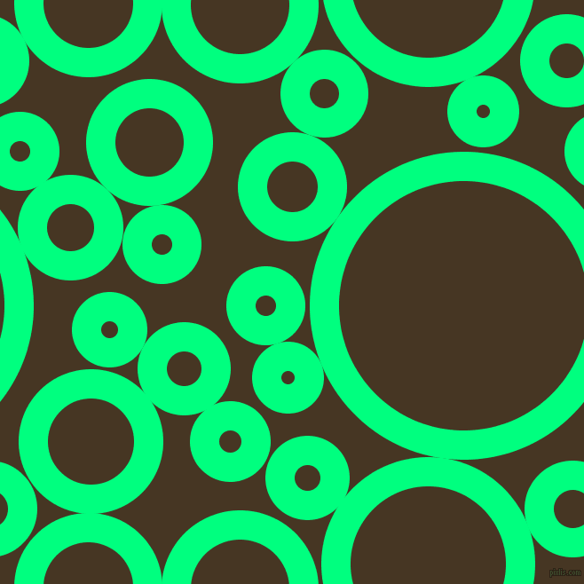 bubbles, circles, sponge, big, medium, small, 33 pixel line width, Spring Green and Clinker circles bubbles sponge soap seamless tileable