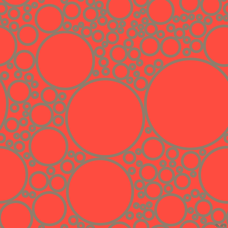 bubbles, circles, sponge, big, medium, small, 9 pixel line width, Squirrel and Sunset Orange circles bubbles sponge soap seamless tileable