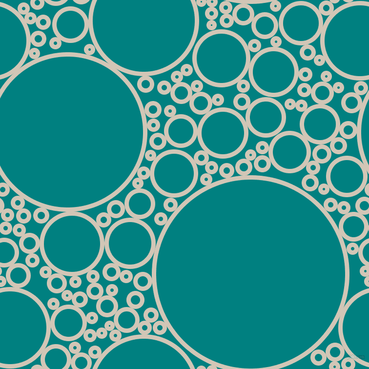bubbles, circles, sponge, big, medium, small, 9 pixel line width, Stark White and Teal circles bubbles sponge soap seamless tileable