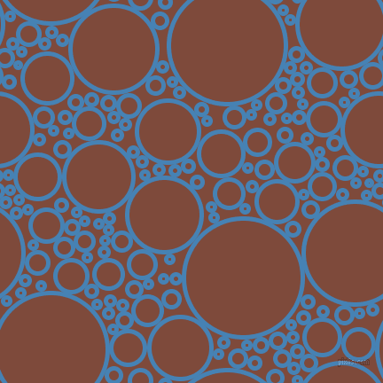 bubbles, circles, sponge, big, medium, small, 5 pixel line width, Steel Blue and Nutmeg circles bubbles sponge soap seamless tileable