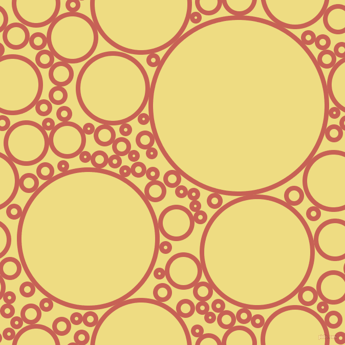 bubbles, circles, sponge, big, medium, small, 9 pixel line width, Sunglo and Flax circles bubbles sponge soap seamless tileable