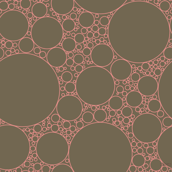 bubbles, circles, sponge, big, medium, small, 2 pixel line width, Sweet Pink and Coffee circles bubbles sponge soap seamless tileable