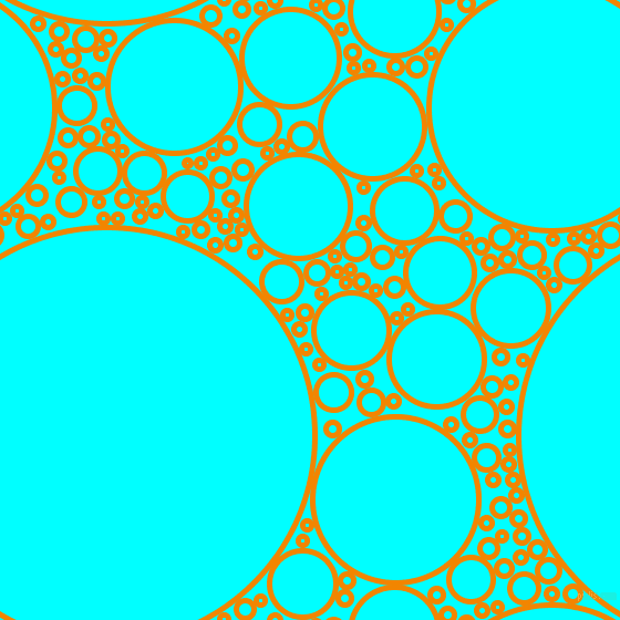 bubbles, circles, sponge, big, medium, small, 5 pixel line width, Tangerine and Aqua circles bubbles sponge soap seamless tileable