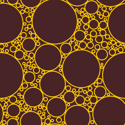 bubbles, circles, sponge, big, medium, small, 3 pixel line width, Tangerine Yellow and Bulgarian Rose circles bubbles sponge soap seamless tileable