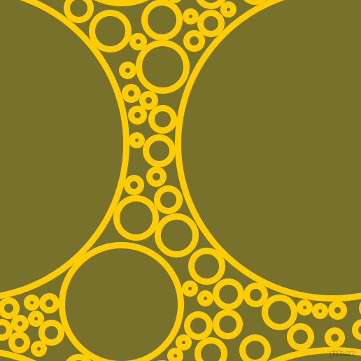 bubbles, circles, sponge, big, medium, small, 9 pixel line width, Tangerine Yellow and Crete circles bubbles sponge soap seamless tileable