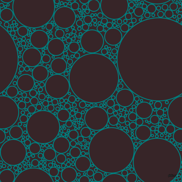 bubbles, circles, sponge, big, medium, small, 3 pixel line width, Teal and Aubergine circles bubbles sponge soap seamless tileable