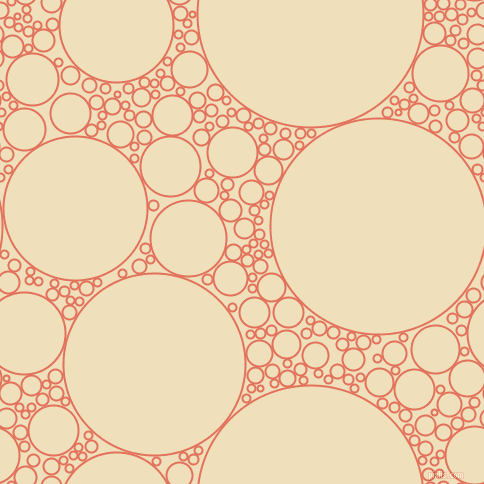 bubbles, circles, sponge, big, medium, small, 2 pixel line width, Terra Cotta and Dutch White circles bubbles sponge soap seamless tileable