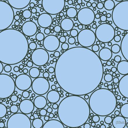 bubbles, circles, sponge, big, medium, small, 3 pixel line width, Timber Green and Pale Cornflower Blue circles bubbles sponge soap seamless tileable