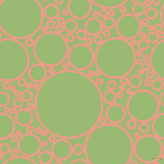 bubbles, circles, sponge, big, medium, small, 9 pixel line width, Tonys Pink and Olivine circles bubbles sponge soap seamless tileable