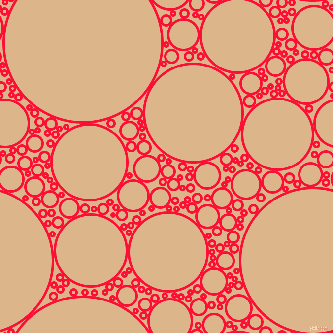 bubbles, circles, sponge, big, medium, small, 5 pixel line width, Torch Red and Brandy circles bubbles sponge soap seamless tileable