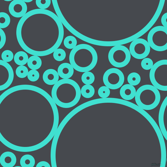 bubbles, circles, sponge, big, medium, small, 17 pixel line width, Turquoise and Tuna circles bubbles sponge soap seamless tileable