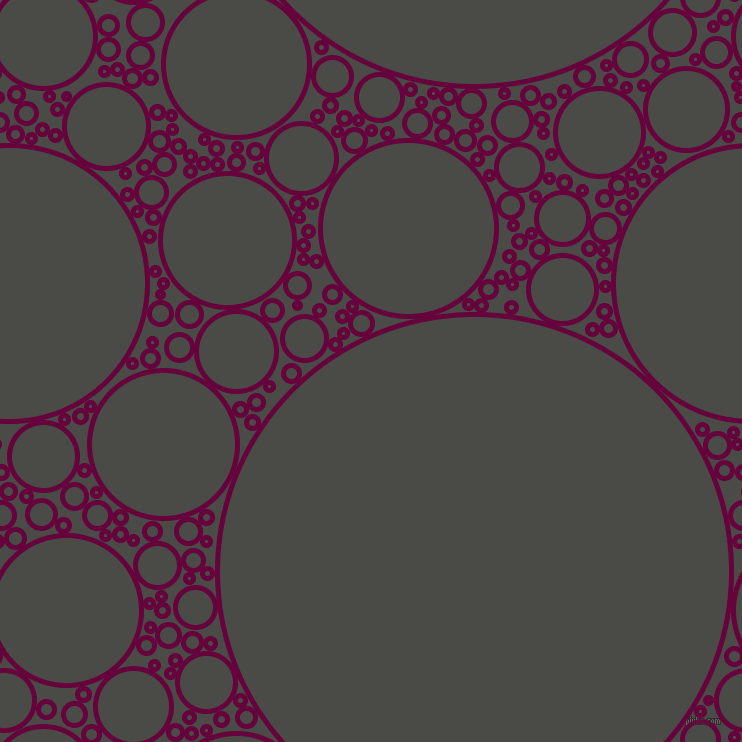 bubbles, circles, sponge, big, medium, small, 5 pixel line width, Tyrian Purple and Gravel circles bubbles sponge soap seamless tileable