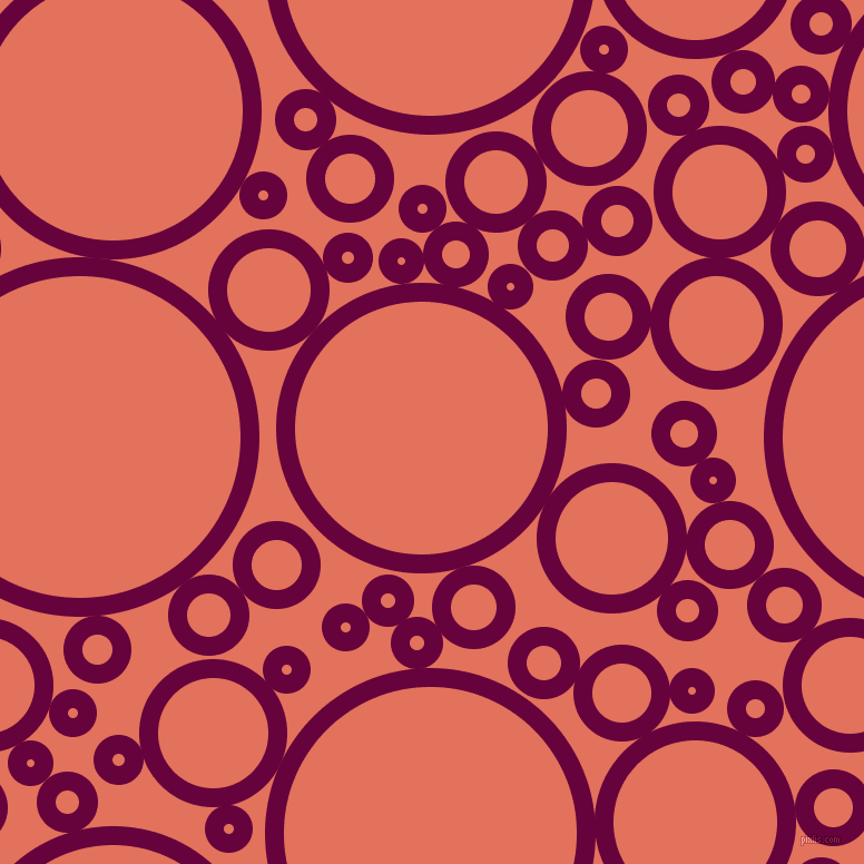 bubbles, circles, sponge, big, medium, small, 17 pixel line width, Tyrian Purple and Terra Cotta circles bubbles sponge soap seamless tileable