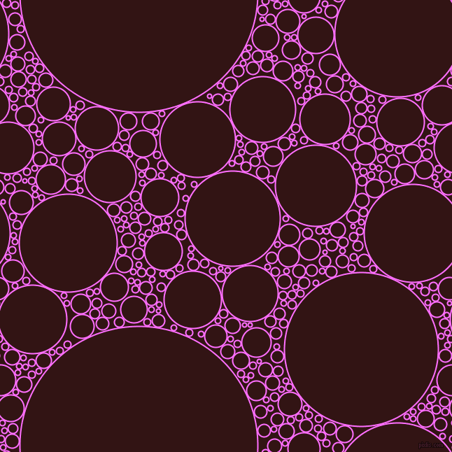 bubbles, circles, sponge, big, medium, small, 2 pixel line width, Ultra Pink and Seal Brown circles bubbles sponge soap seamless tileable