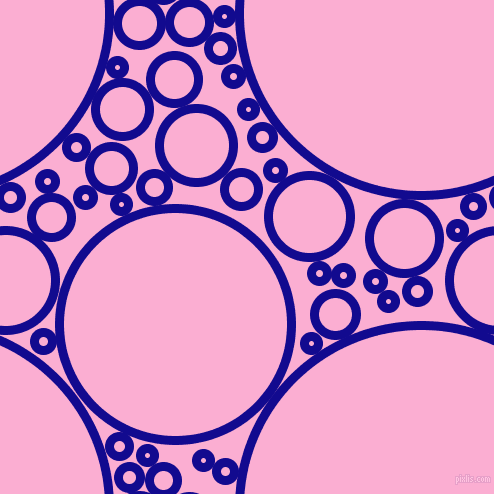 bubbles, circles, sponge, big, medium, small, 9 pixel line width, Ultramarine and Lavender Pink circles bubbles sponge soap seamless tileable