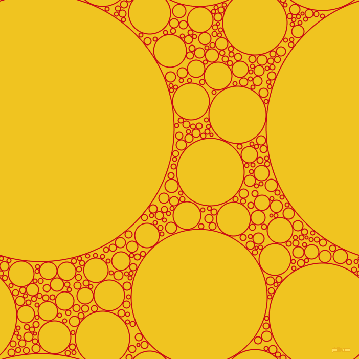 bubbles, circles, sponge, big, medium, small, 2 pixel line width, Venetian Red and Moon Yellow circles bubbles sponge soap seamless tileable