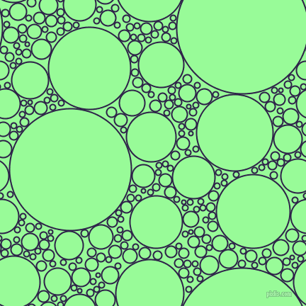 bubbles, circles, sponge, big, medium, small, 2 pixel line width, Violent Violet and Pale Green circles bubbles sponge soap seamless tileable