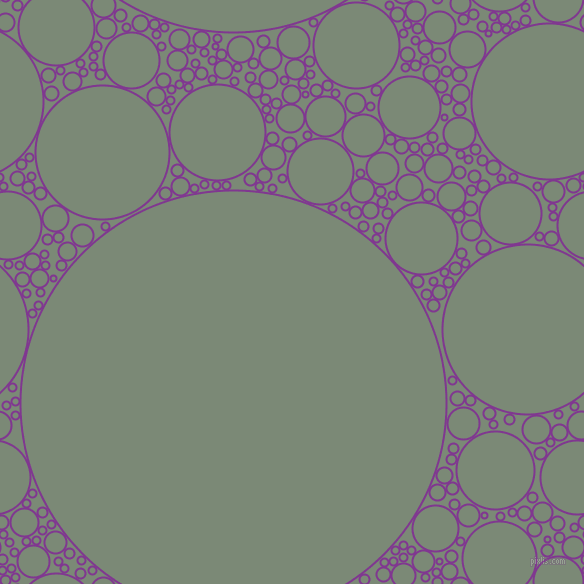 bubbles, circles, sponge, big, medium, small, 2 pixel line width, Vivid Violet and Spanish Green circles bubbles sponge soap seamless tileable