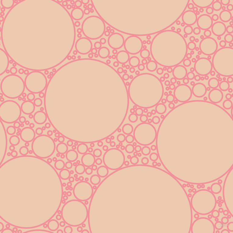 bubbles, circles, sponge, big, medium, small, 5 pixel line width, Wewak and Desert Sand circles bubbles sponge soap seamless tileable