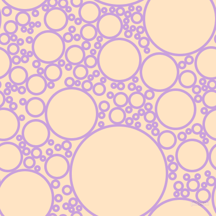 bubbles, circles, sponge, big, medium, small, 5 pixel line width, Wisteria and Bisque circles bubbles sponge soap seamless tileable