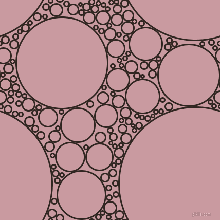 bubbles, circles, sponge, big, medium, small, 3 pixel line width, Wood Bark and Careys Pink circles bubbles sponge soap seamless tileable