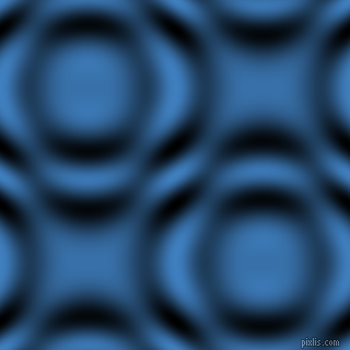 , Curious Blue and Black and White circular plasma waves seamless tileable