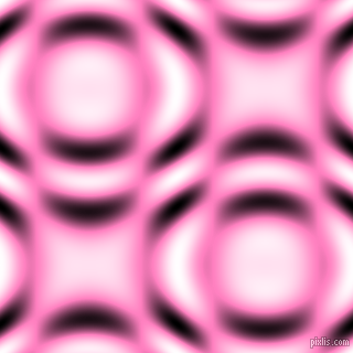 Persian Pink and Black and White circular plasma waves seamless tileable