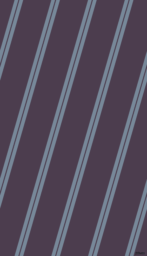 74 degree angles dual stripes line, 14 pixel line width, 4 and 104 pixels line spacing, dual two line striped seamless tileable