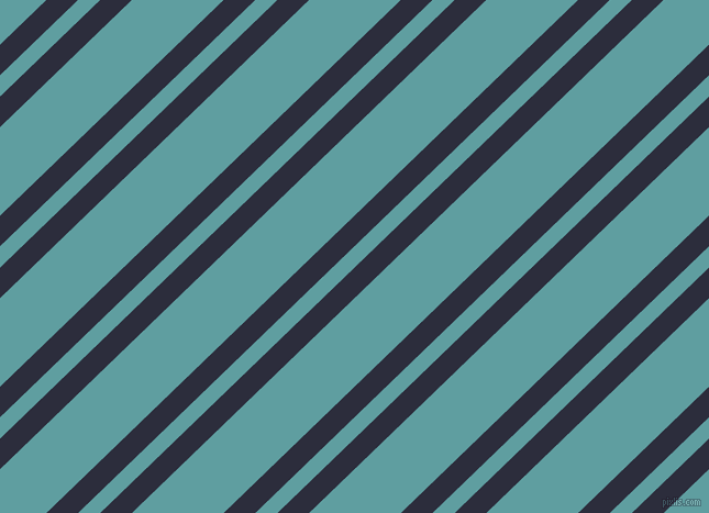 44 degree angle dual stripe line, 20 pixel line width, 14 and 58 pixel line spacing, Black Rock and Cadet Blue dual two line striped seamless tileable