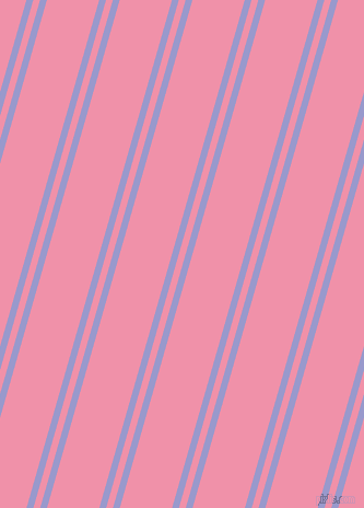 74 degree angles dual stripe lines, 6 pixel lines width, 6 and 46 pixels line spacing, Blue Bell and Mauvelous dual two line striped seamless tileable